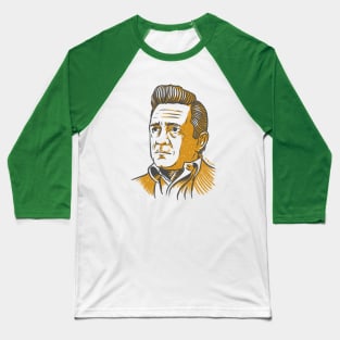 Johnny Cash The Man in Black Baseball T-Shirt